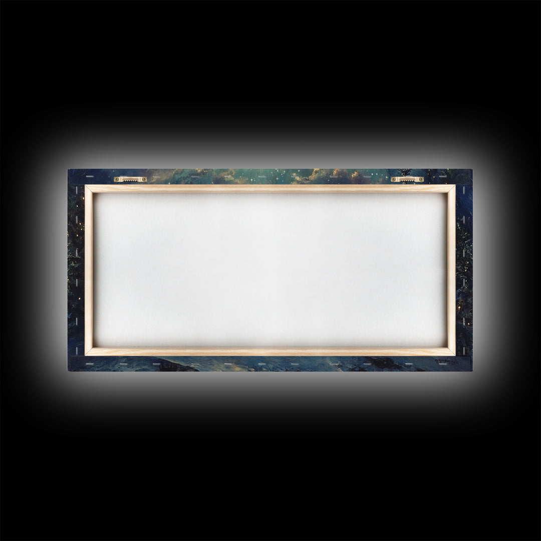 Christmas In The Mountains, Nativity Scene, Christmas Canvas Print, Christmas Decoration, Christmas Centerpiece Wall Art, Christmas Village