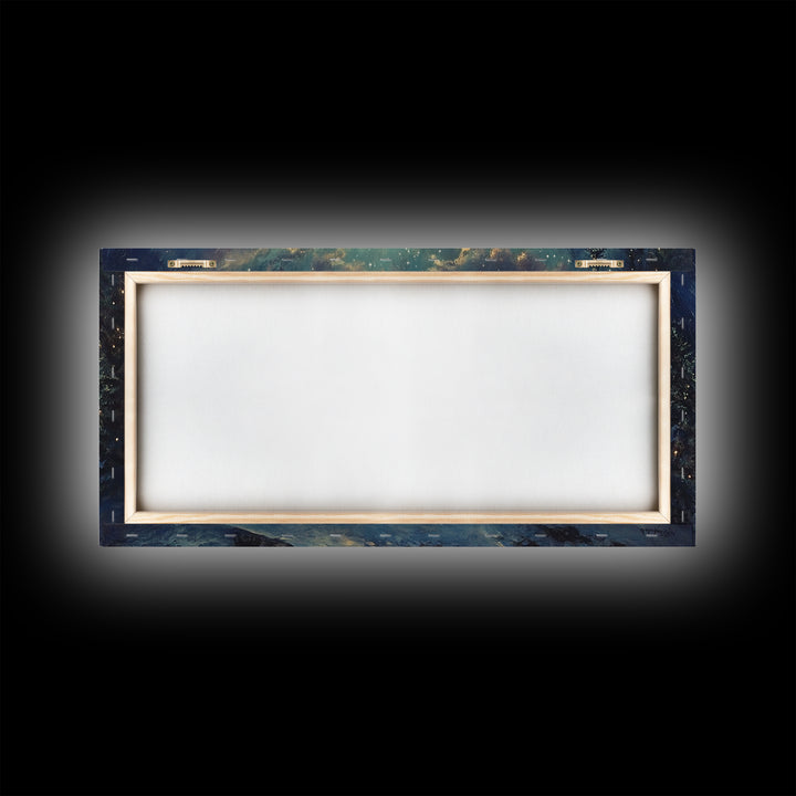 Christmas In The Mountains, Nativity Scene, Christmas Canvas Print, Christmas Decoration, Christmas Centerpiece Wall Art, Christmas Village