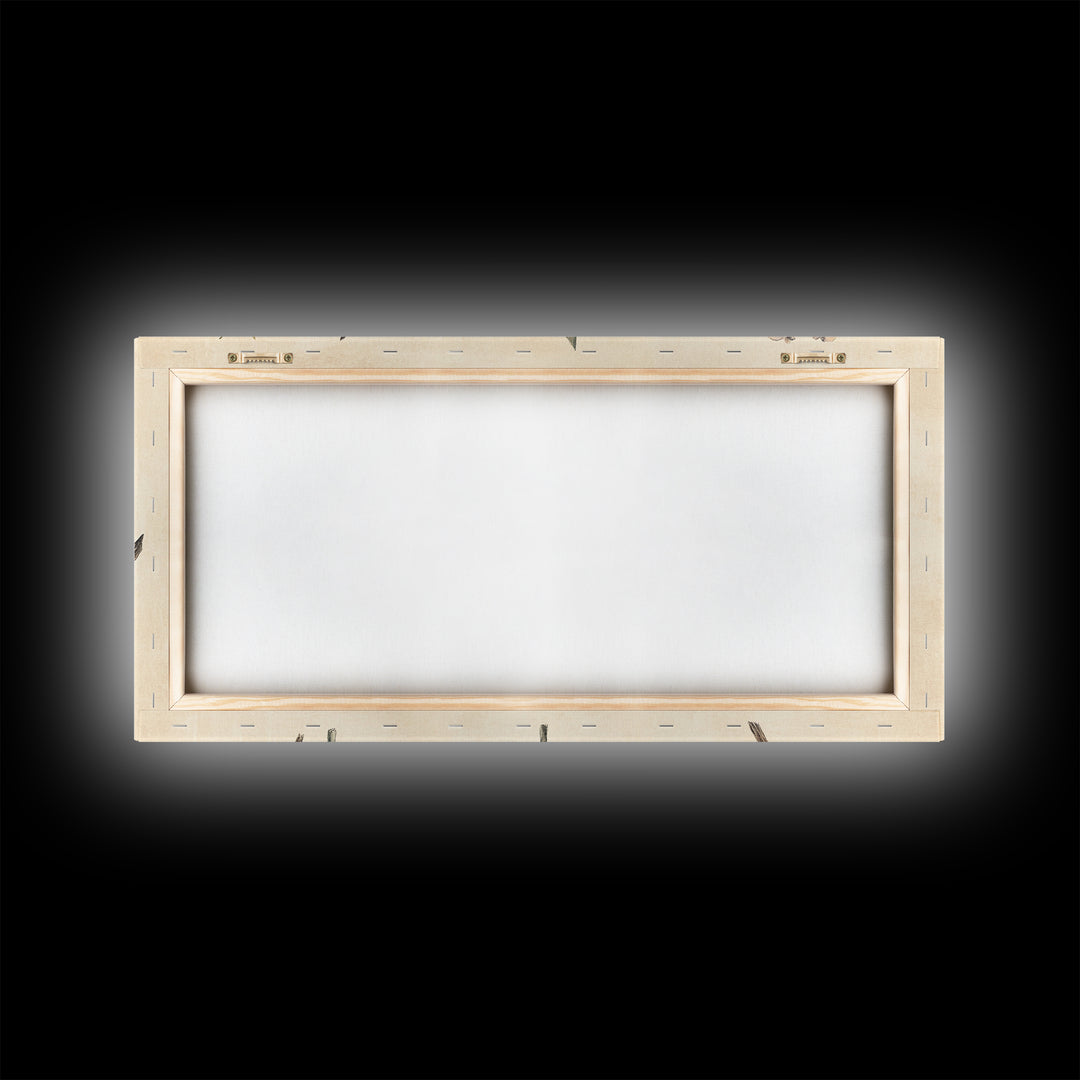 Boho Botanical Sketch Print, Botanical Wall Art, Framed Canvas Print, Minimalist Pencil Sketch Wall Art, Minimalist Home Decor, Living Room Art