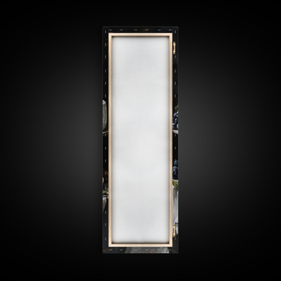 Canvas Print Cheese Platter with Grapes Art Farmhouse Wall Art Food Review Kitchen Decor Rustic Art