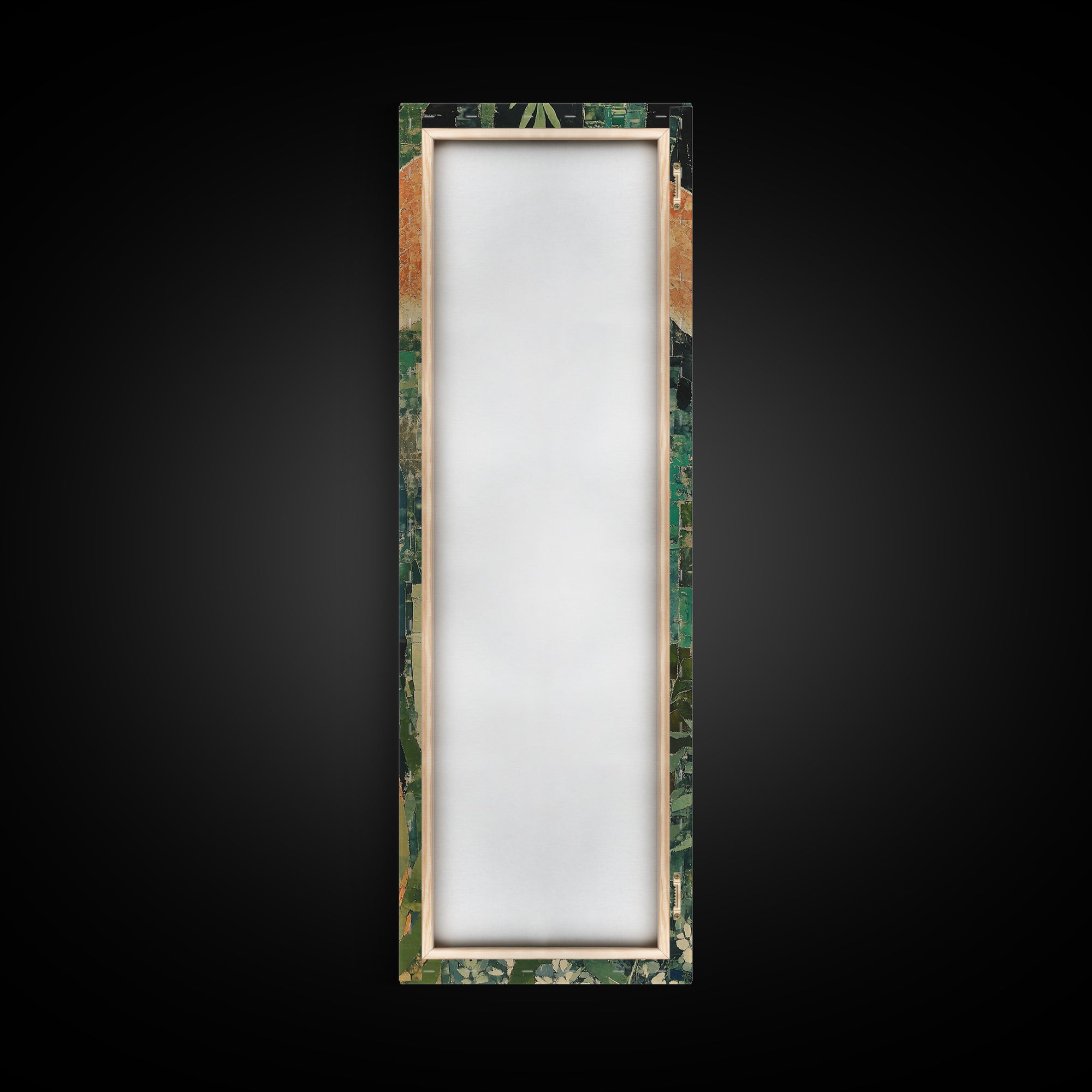 Canvas Print of Gentle Deer in Floral Forest, Boho Art, Whimsical Wall Art, Animal Decor, Tall Narrow Wall Art, Woodland Theme