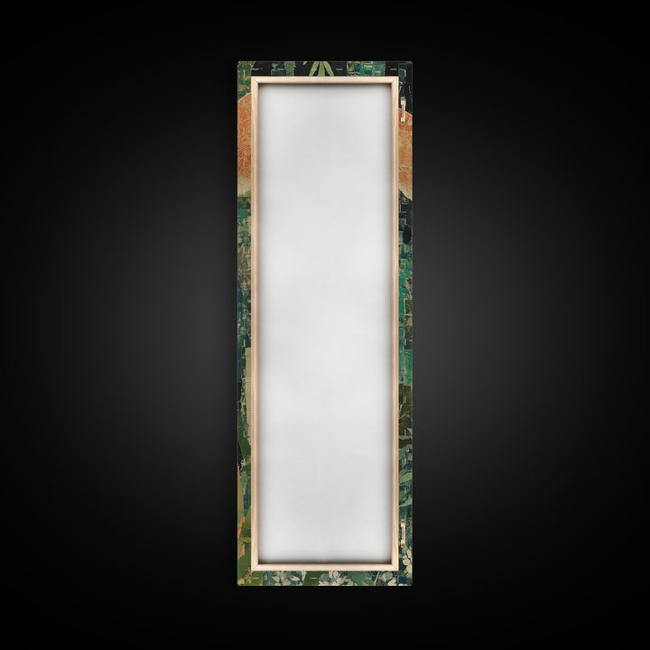 Canvas Print of Gentle Deer in Floral Forest, Boho Art, Whimsical Wall Art, Animal Decor, Tall Narrow Wall Art, Woodland Theme