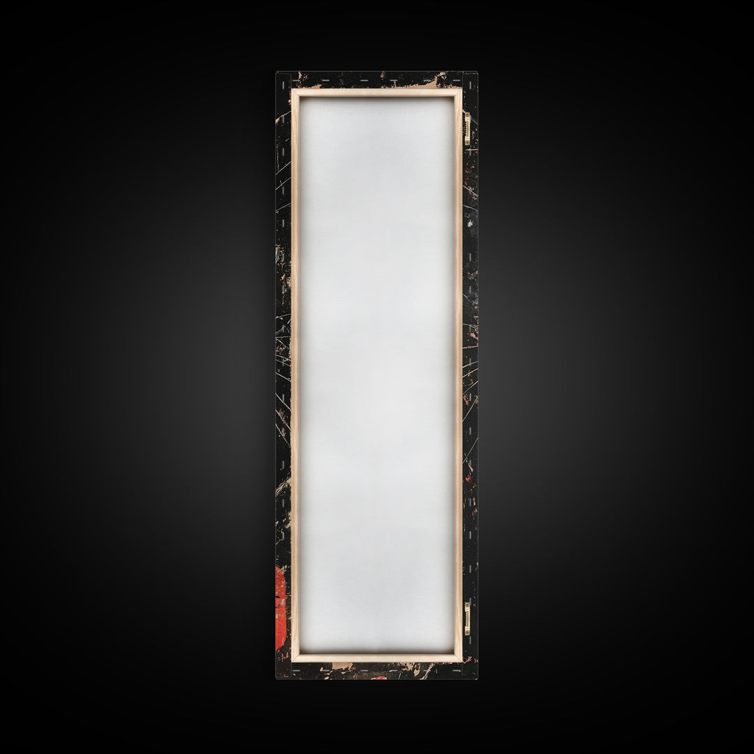 Canvas Print of Fierce Panther with Intense Stare, Dark Romance Painting, Gothic Home Decor, Chicano Art, Edgy Wall Art, Wild Spirit