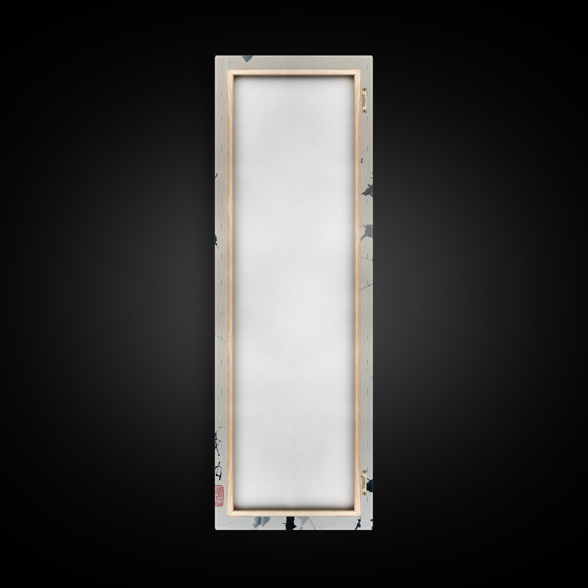 Canvas Print of Asian Style Red Rose, Art Nouveau Print, Botanical Art, Above Sofa Decor, Elegant Home Decor, Floral Wall Art