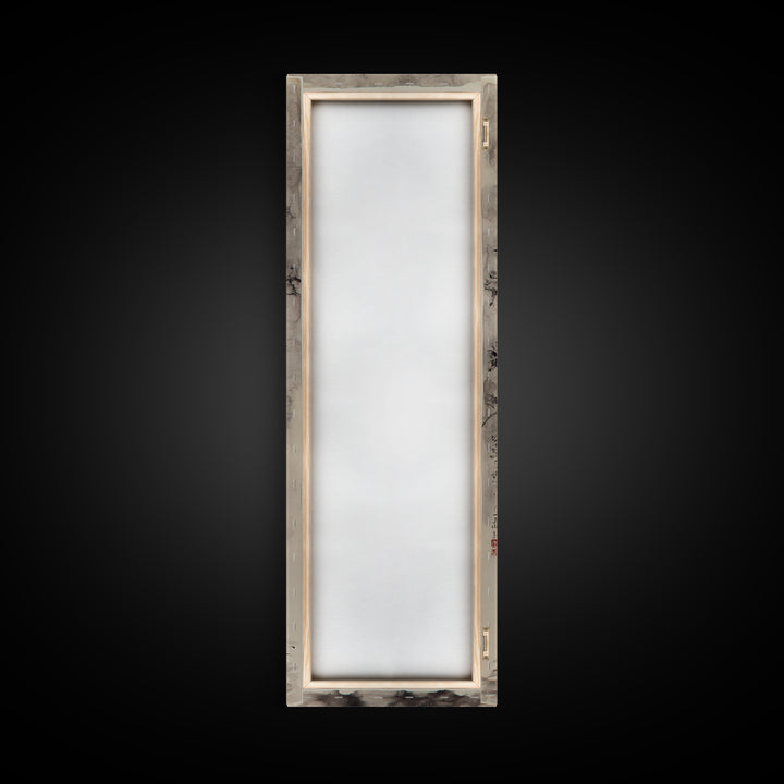 Canvas Print Moon and Tree Painting, Mystical Wabi Sabi Wall Art, Japanese-Inspired Rustic Decor, Above Bed Wall Art Gift Him