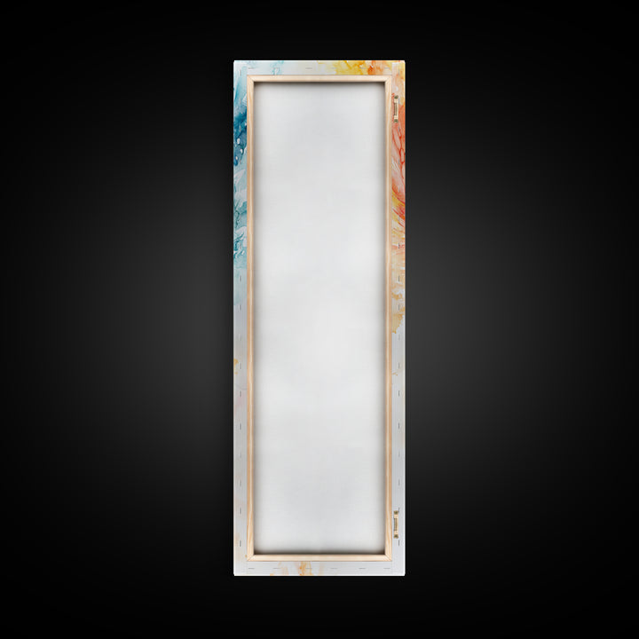 Ethereal Phoenix Rising from the Ashes in Subtle Pastel Shades – Mystical Bird Canvas Print, Ideal Wall Art for Calm and Cozy Spaces