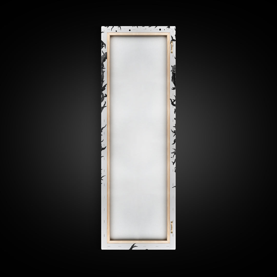 Cosmic Horror Wall Art Framed Canvas Print, Skull Art, Skull Painting Print, Skull Wall Art, Halloween Decor