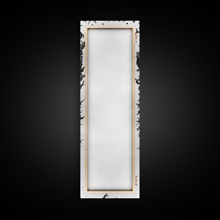 Cosmic Horror Wall Art Framed Canvas Print, Skull Art, Skull Painting Print, Skull Wall Art, Halloween Decor