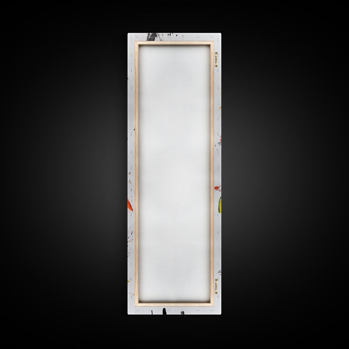 Abstract Art For Kitchen - Framed Canvas Print - Sushi Painting - Sushi Art - Kitsch Kitchen Wall Art - Tall Skinny Art - Narrow Wall Art - Kitchen Decor