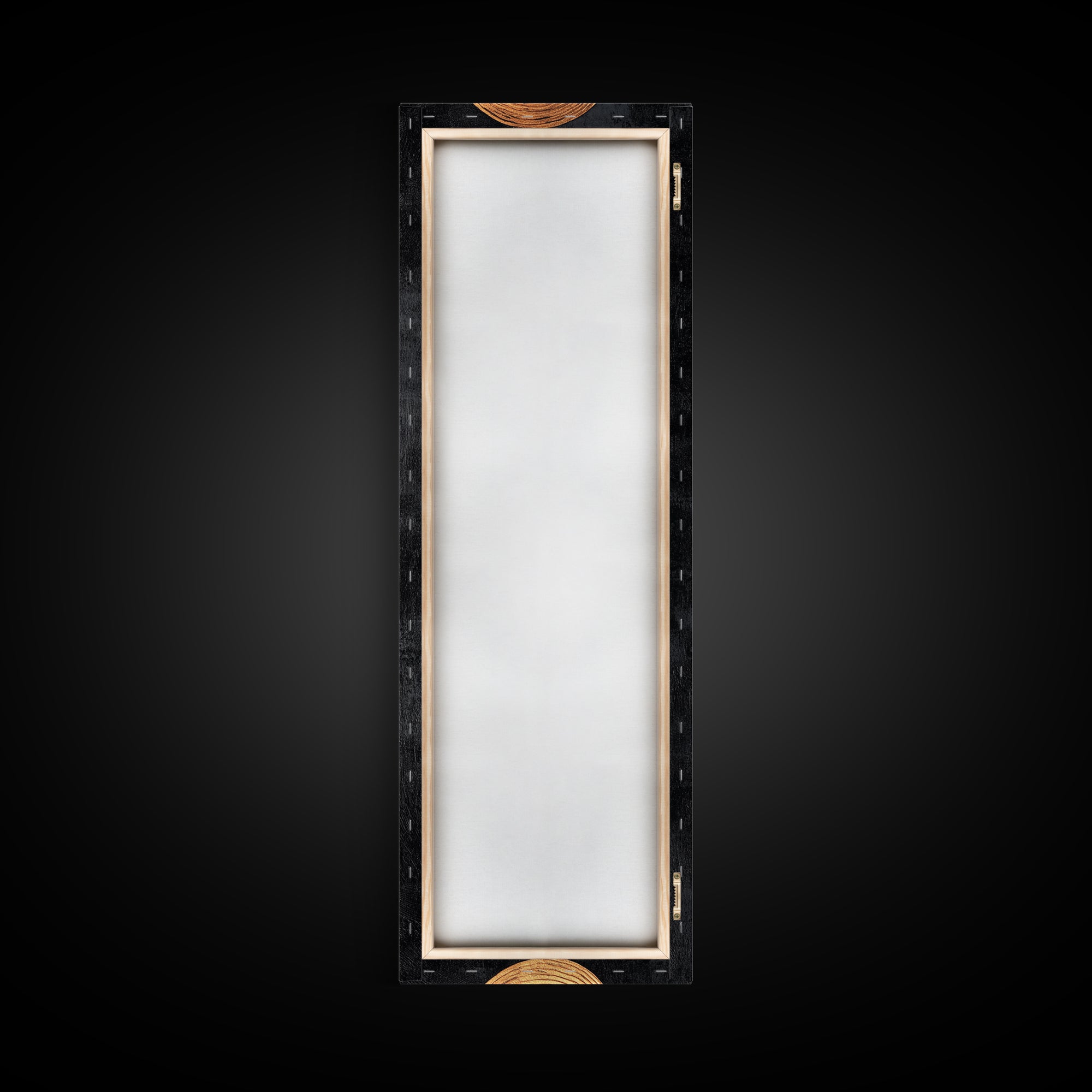 Canvas Print of Gold and Black Sacred Geometry Art, Moroccan Wall Art, Mosaic Style Decor, Tall Narrow Art, Skinny Wall Art, Living Room Art