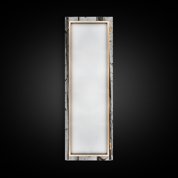 Classic Birch Trees Black and White Wall Art Framed Canvas Print Rustic Farmhouse Art Tall Narrow Art Guest Room Decor