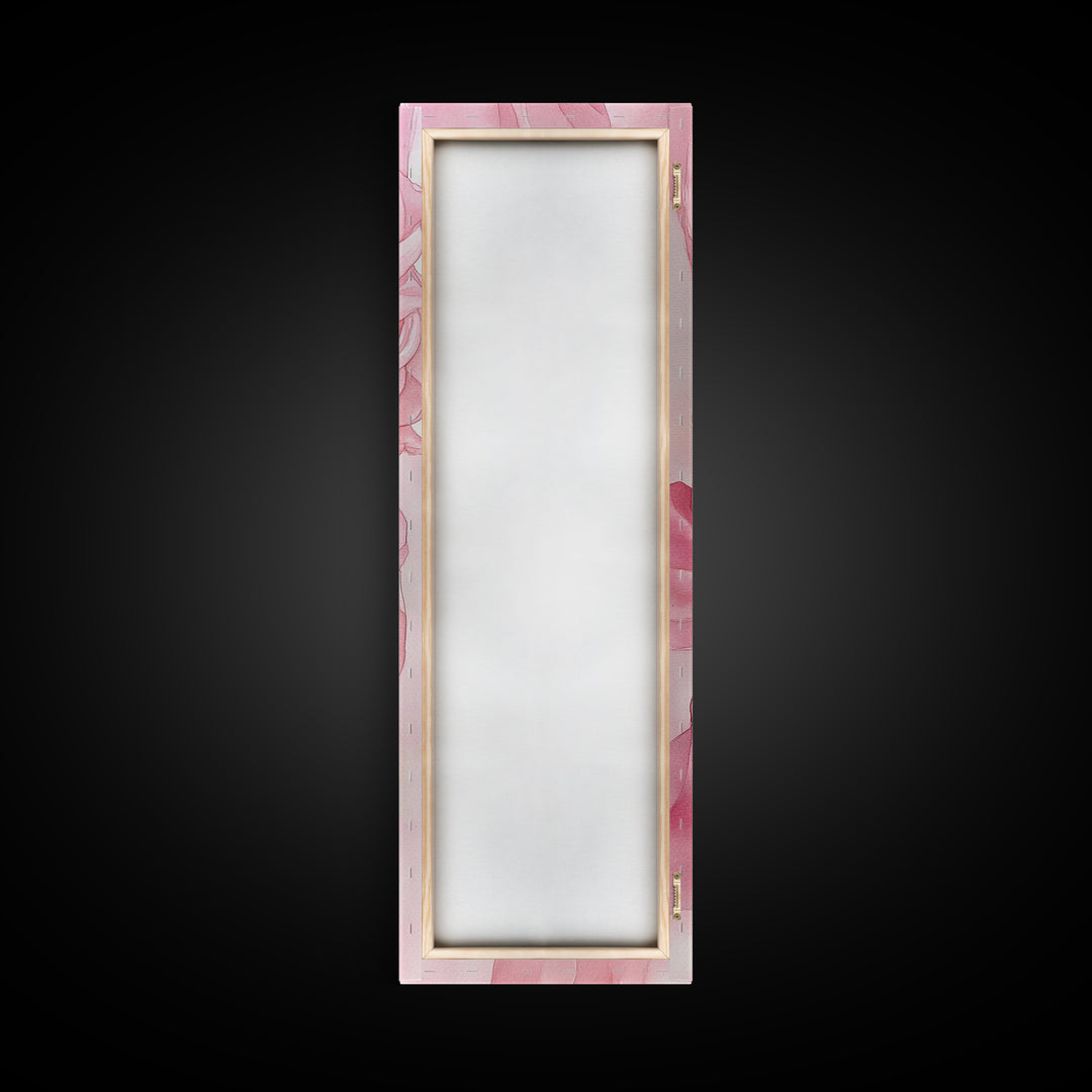 Flowing Pink Fabric Framed Canvas Print Pink Abstract Art Feminine Minimalist Decor Light Pink Wall Art Bedroom Living Room Aesthetic