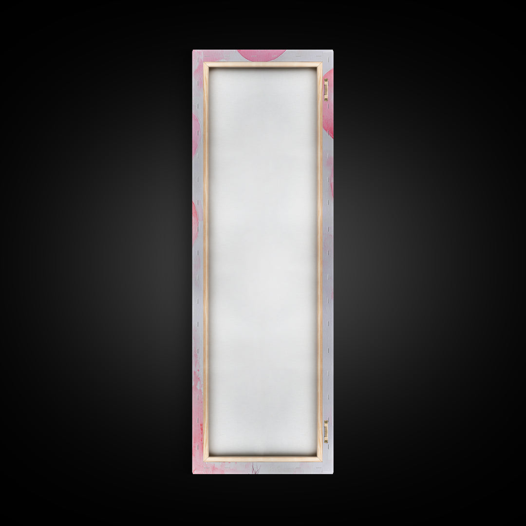 Pink Balloons Wall Art Framed Canvas Print, Light Pink Whimsical Art Vertical Decor, Fun Minimalist Wall Art for Living Room and Dorm