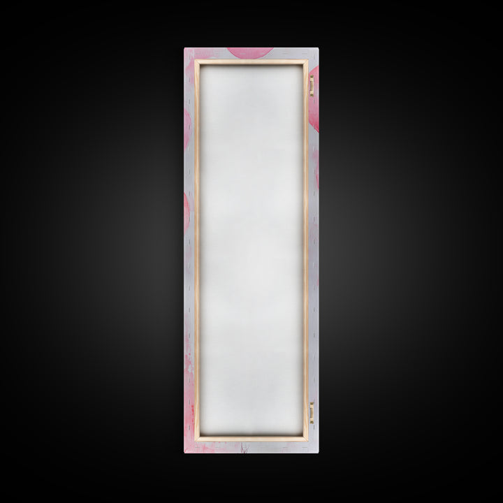 Pink Balloons Wall Art Framed Canvas Print, Light Pink Whimsical Art Vertical Decor, Fun Minimalist Wall Art for Living Room and Dorm