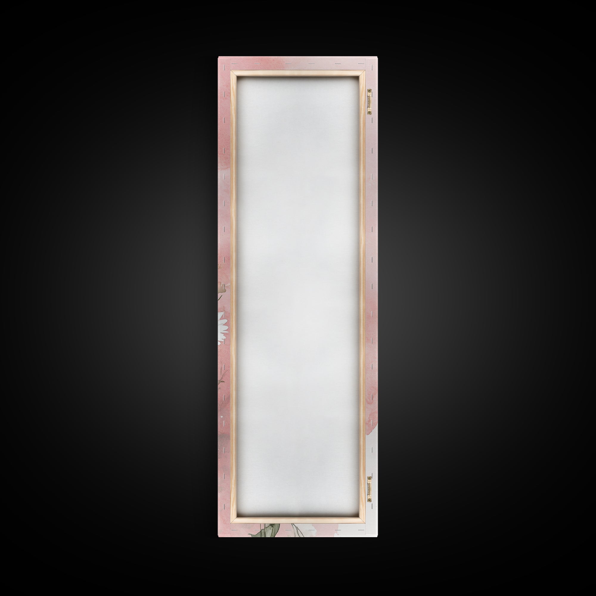 Daisy Canvas Print Wildflower Painting Rustic Floral Art Farmhouse Decor Light Pink Vertical Wall Art Bedroom Gift Idea Botanical Prints