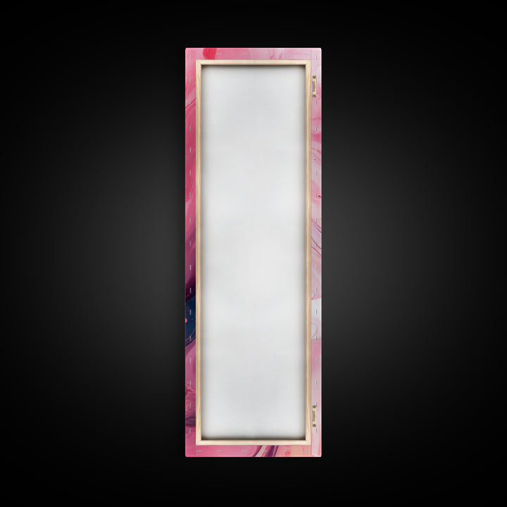 Pink Marble Abstract Framed Canvas Print Modern Light Pink Wall Art Moody Therapy Dorm Decor or Yoga Art