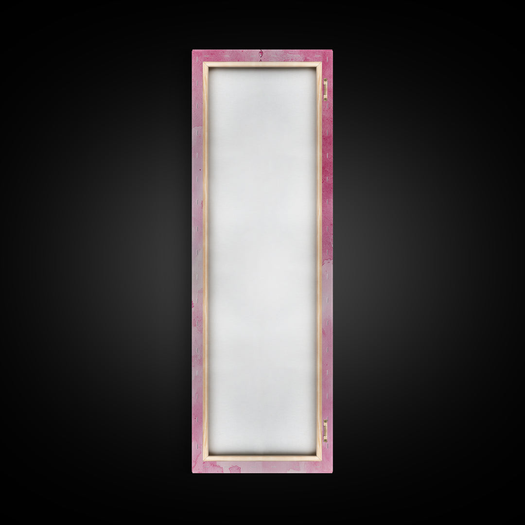 Regal Crown Gem Painting Framed Canvas Print Featuring Pink Abstract Art with Sparkling Gemstone Accents for Whimsical Wall Art Spaces