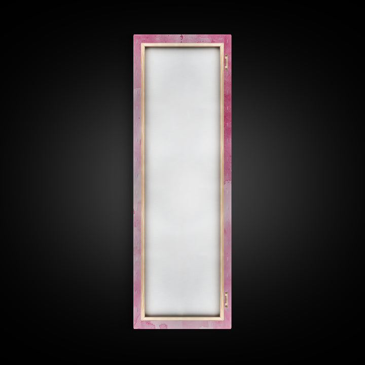 Regal Crown Gem Painting Framed Canvas Print Featuring Pink Abstract Art with Sparkling Gemstone Accents for Whimsical Wall Art Spaces