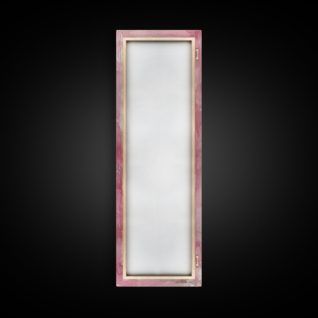Pink Bows Framed Canvas Print Whimsical Art Light Pink Wall Art Long Narrow Wall Art Tall Skinny Art Dorm Decor Gift Idea