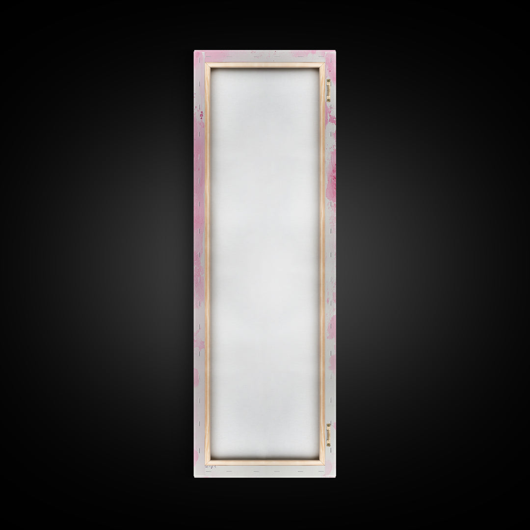 Intricate Key Art Framed Canvas Print Light Pink Wall Art Rustic Decor Minimalist Art Tall Skinny Art Above Couch Art Gift Idea