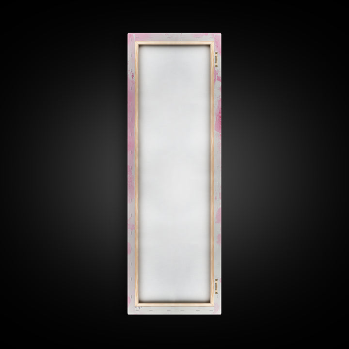 Intricate Key Art Framed Canvas Print Light Pink Wall Art Rustic Decor Minimalist Art Tall Skinny Art Above Couch Art Gift Idea