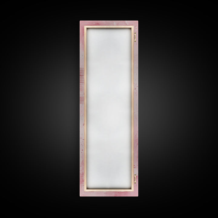 Hairbrushes And Combs Framed Canvas Print Light Pink Wall Art Minimalist Art Long Narrow Wall Art Tall Skinny Art Gift Idea