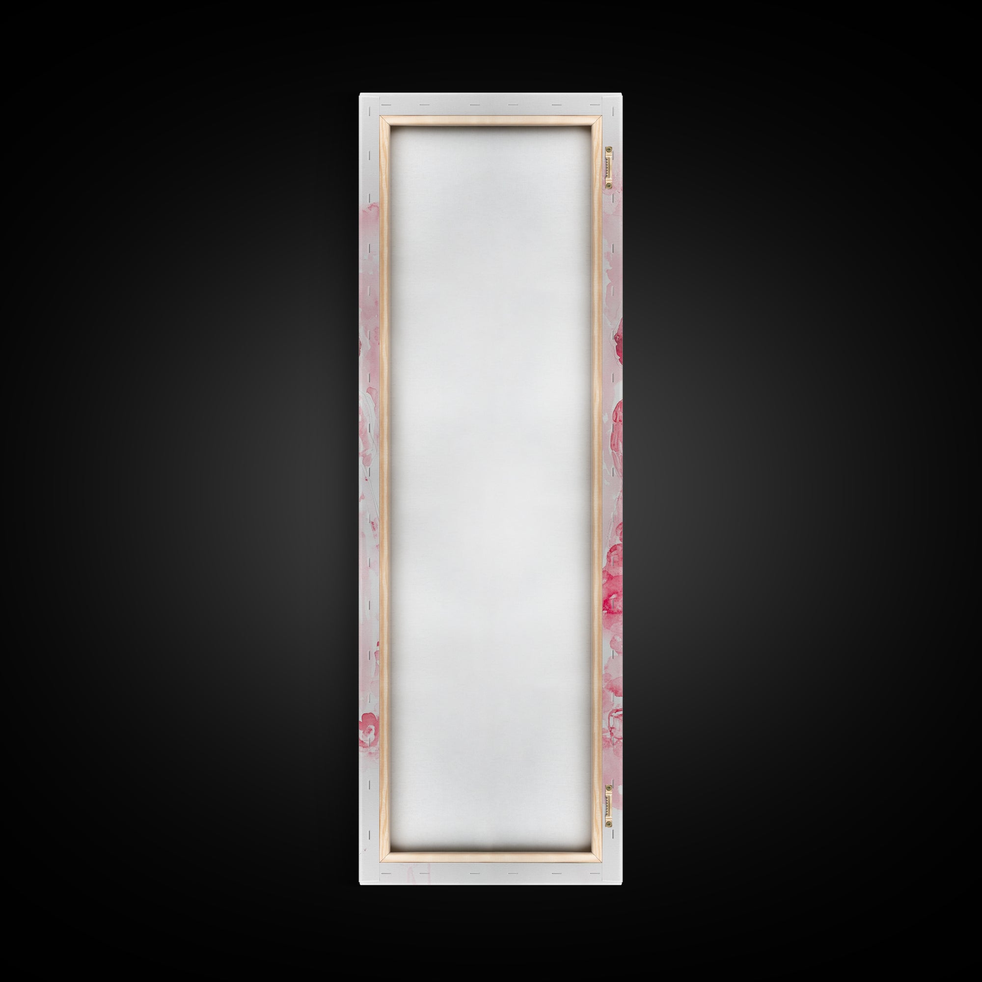 Dreamy Cherry Blossom Dresses Framed Canvas Print, Light Pink Wall Art, Botanical Prints, Whimsical Art, Above Sofa or Bedroom Decor