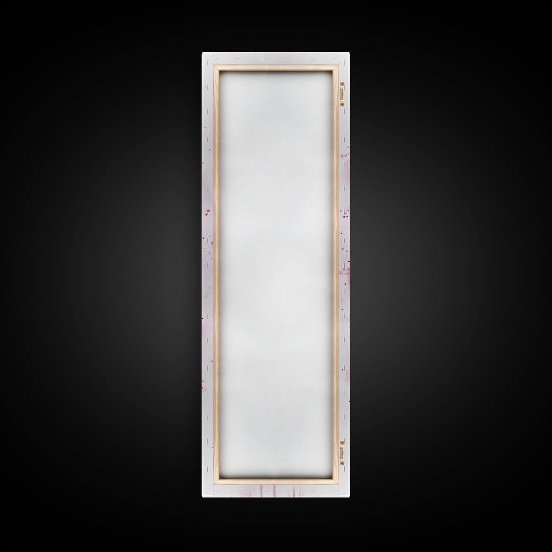 Bold Pink Lipstick Framed Canvas Print Feminine Modern Wall Art Beauty Decor Moody Pink Abstract Painting Bedroom Art Gift Idea