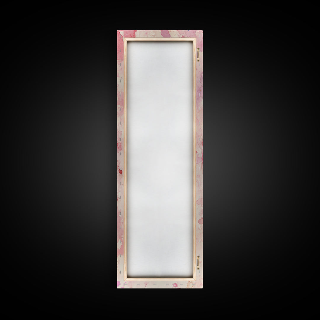 Ballet Flats Pink Abstract Canvas Print, Light Pink Wall Art, Whimsical Rustic Decor, Minimalist Living Room Art, Above Bed Artwork