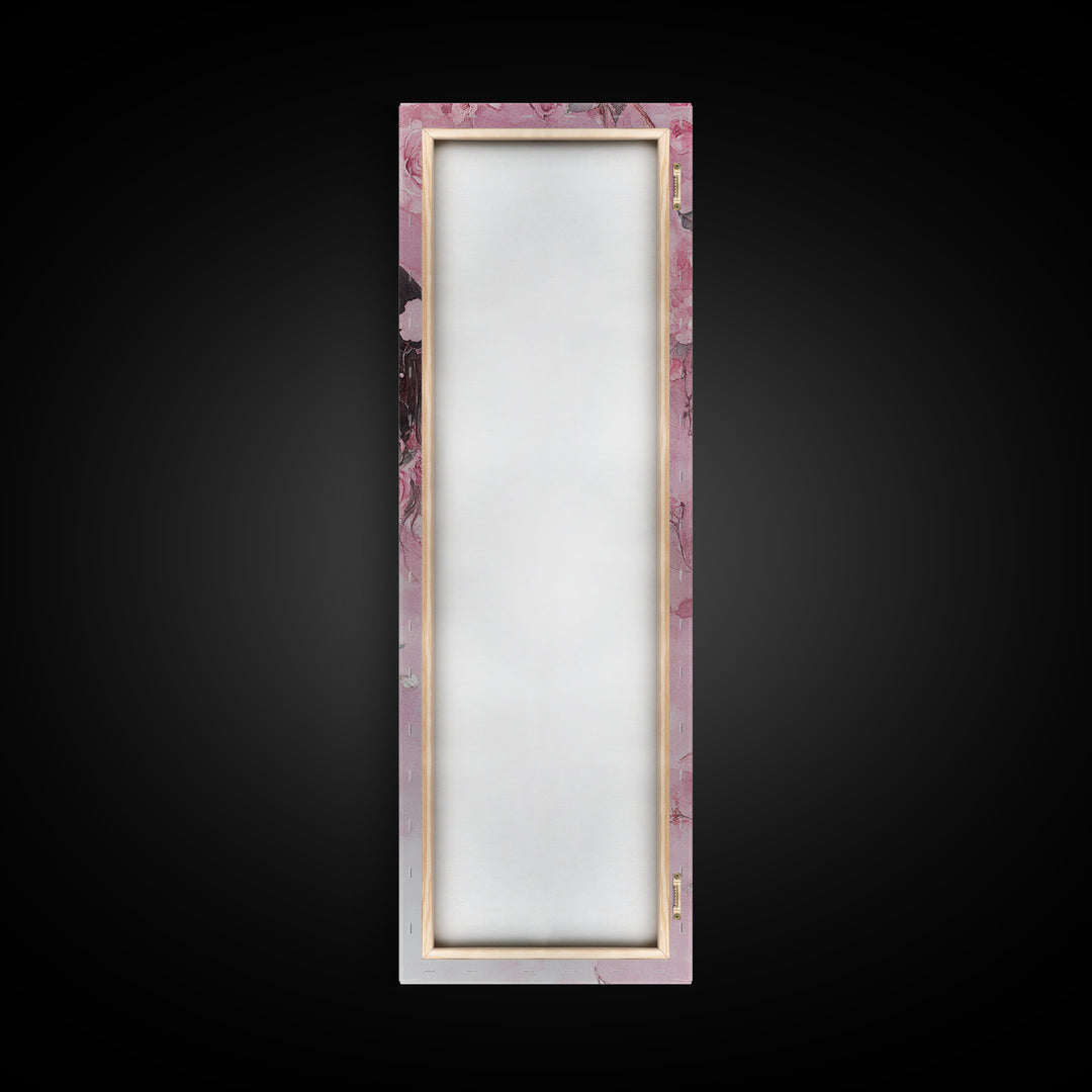 Romantic Rose Girl Painting Framed Canvas Print Pink Wall Art Bedroom Decor Feminine Rose Painting Above Bed Artwork Gift Idea