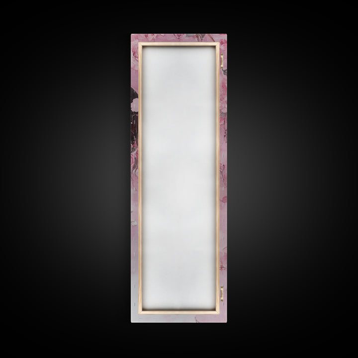 Romantic Rose Girl Painting Framed Canvas Print Pink Wall Art Bedroom Decor Feminine Rose Painting Above Bed Artwork Gift Idea