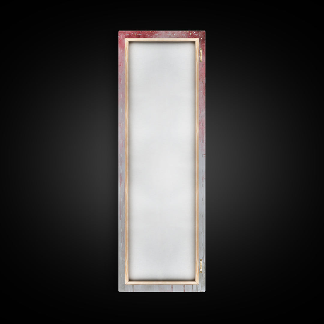 Crescent Moon Illustration Canvas Print Wabi Sabi Art Minimalist Bedroom Artwork Moon Oil Painting Rustic Fall Wall Decor Gift