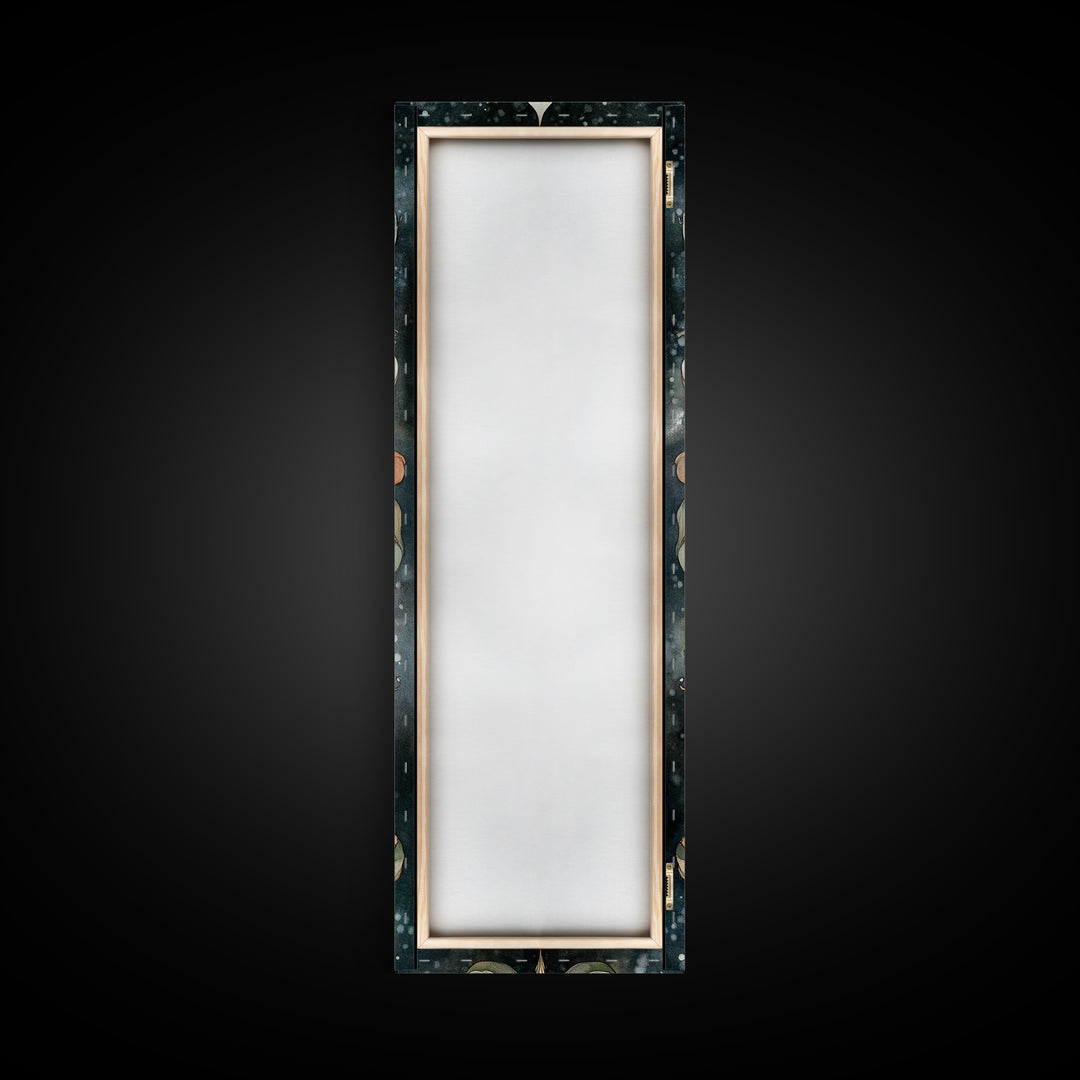 Canvas Print Sacred Geometry Wall Art Botanical Prints Art Nouveau Style Rustic Decor Skinny Wall Art Guest Room Art Christmas Gift