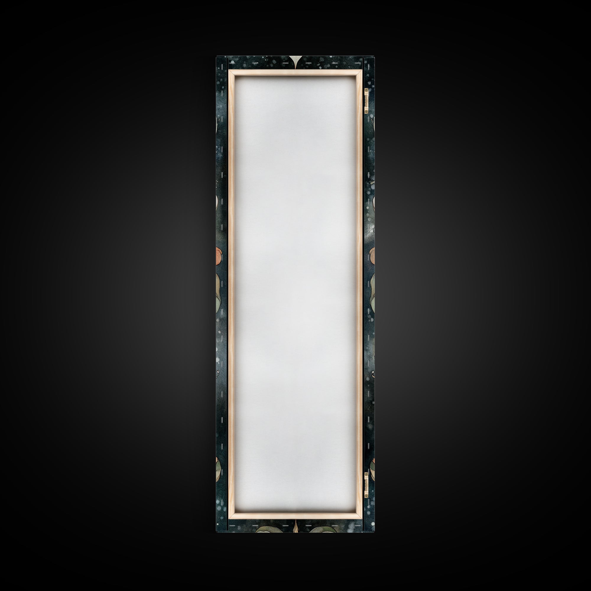 Canvas Print Sacred Geometry Wall Art Botanical Prints Art Nouveau Style Rustic Decor Skinny Wall Art Guest Room Art Christmas Gift