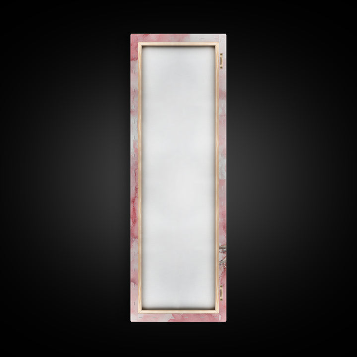 Elegant Pink Pearl Hair Accessories Framed Canvas Print with Whimsical Art Touch for Feminine and Minimalist Decor