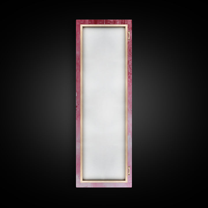 Crystal Chandelier Framed Canvas Print in Pink Abstract Art Perfect Above Sofa or Guest Room Art with Rustic and Glam Style