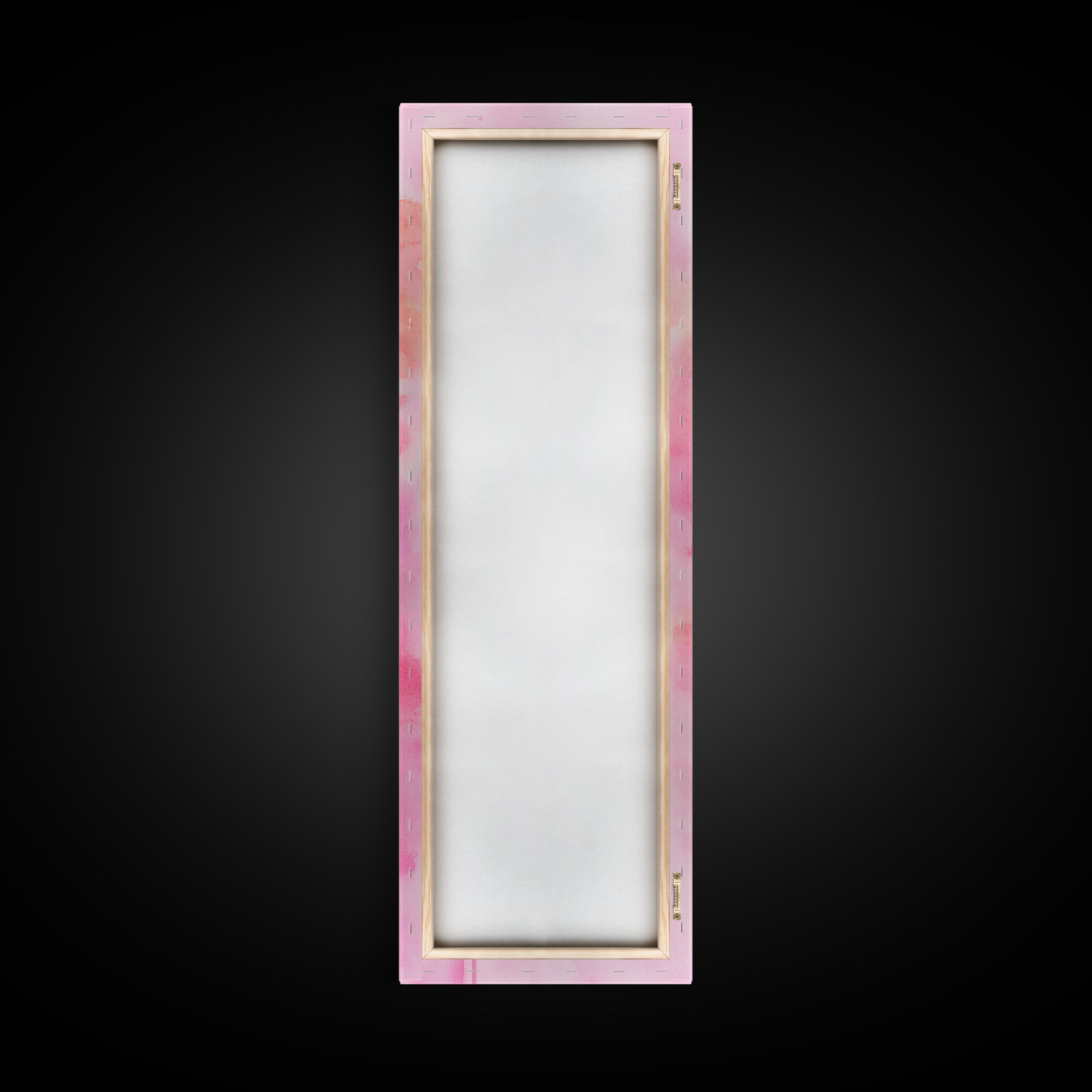 Light Pink Lipsticks Framed Canvas Print, Modern Whimsical Art, Abstract Vertical Art for Makeup Room or Girly Dorm Wall Decor