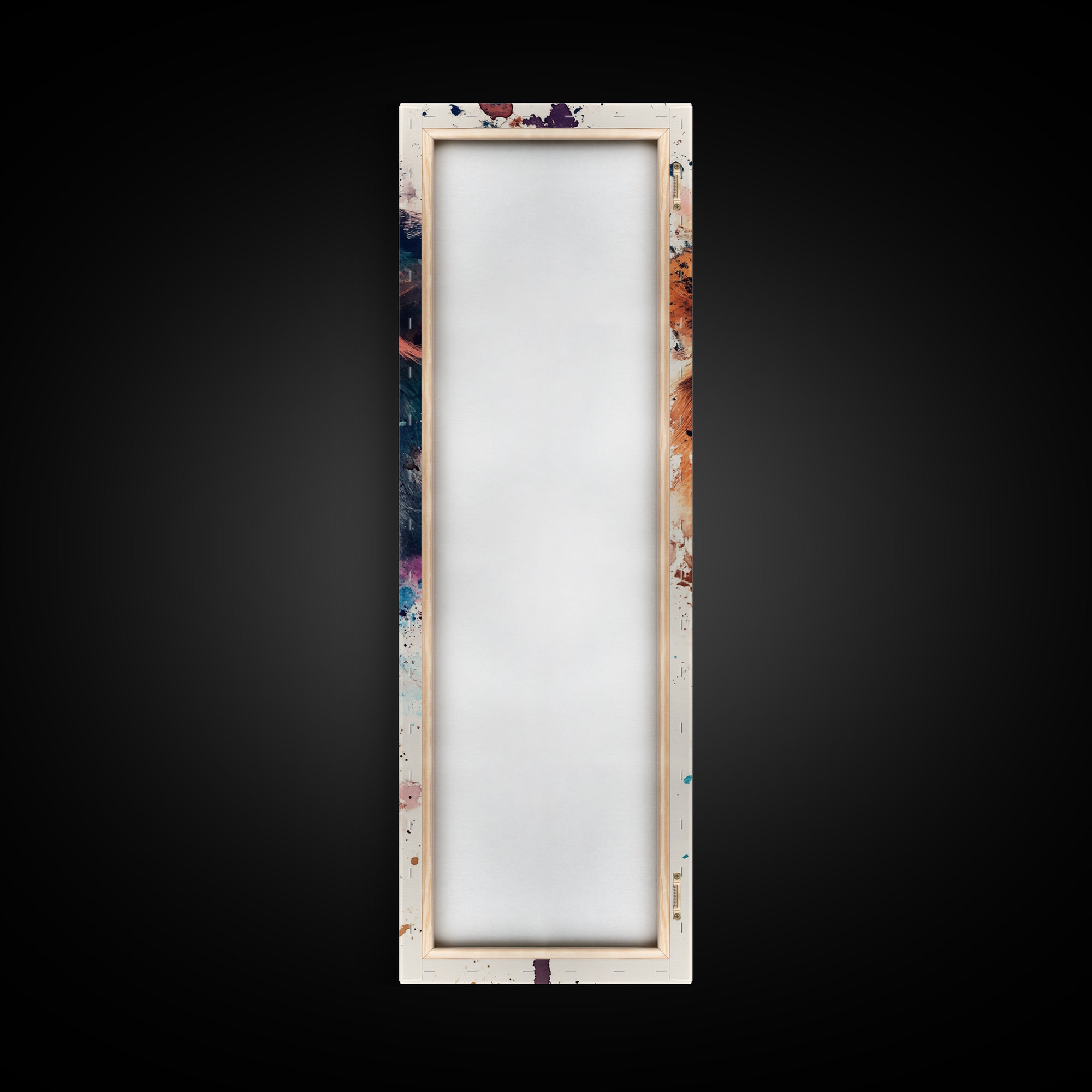 Canvas Print Lion Wall Art African Art Whimsical Style Long Narrow Wall Art Guest Room Decor Safari Animal Painting Christmas Gift