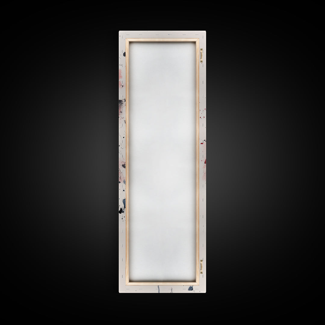 Black Horse Portrait Canvas Print Rustic Farmhouse Art Horse Wall Art Tall Skinny Art Vertical Rustic Living Room Wall Decor