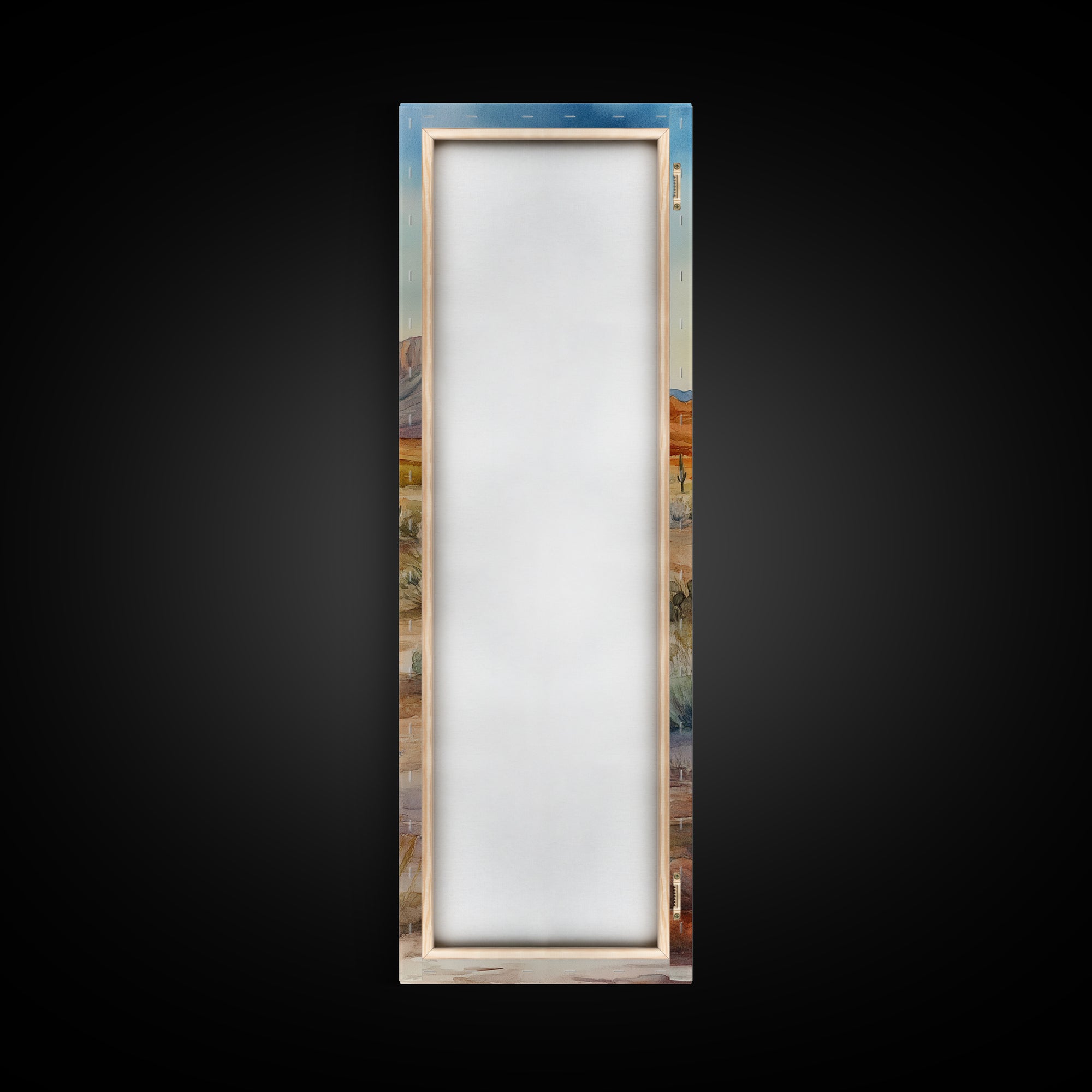 Canvas Print Desert Cactus Wall Art, Rustic Landscape Artwork, Southwest Farmhouse Decor, Bedroom Art, Gift Idea for Her