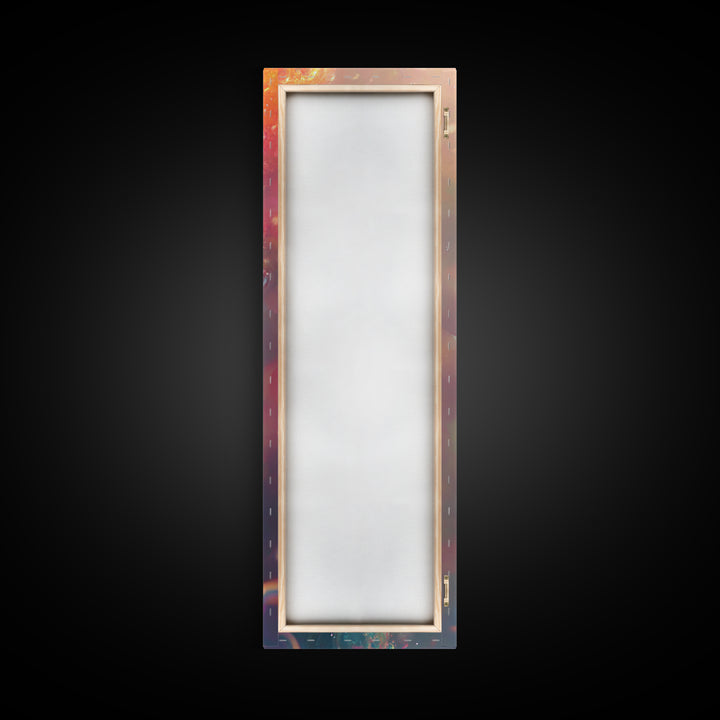 Ethereal Bubble Abstract Framed Canvas Print in Soft Pastels, Light Pink Wall Art Ideal for Bedroom or Contemporary Spaces
