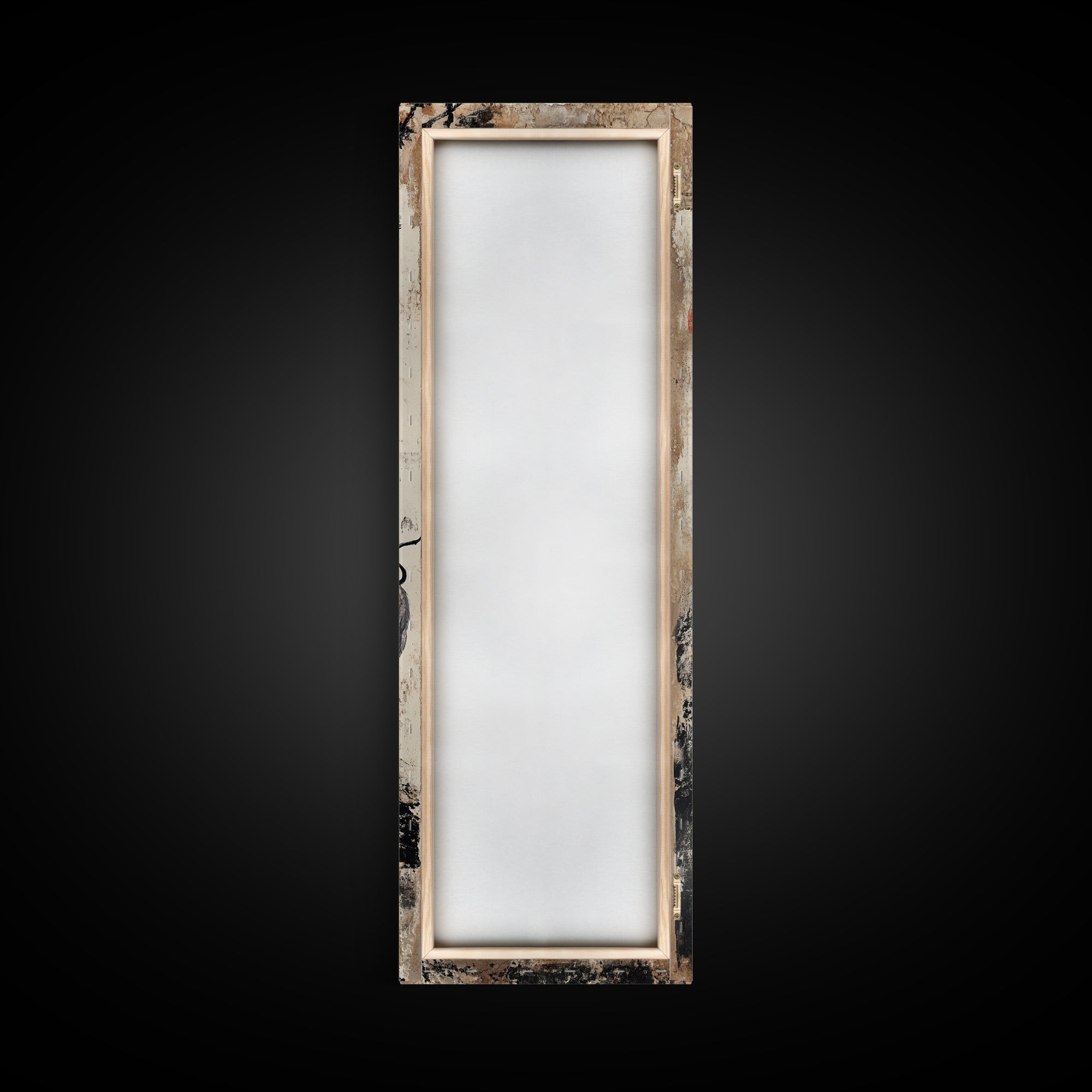 Rustic Buffalo Art Canvas Print, Wabi Sabi Minimalist Decor, Red Sun Vertical Art, Farmhouse Living Room Rustic Wall Artwork