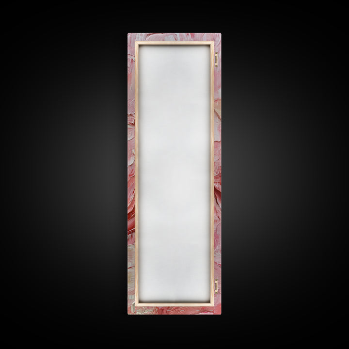 Abstract Pink Rose Textured Canvas Print, Light Pink Botanical Wall Art, Rose Painting Bedroom Art, Minimalist Floral Artwork