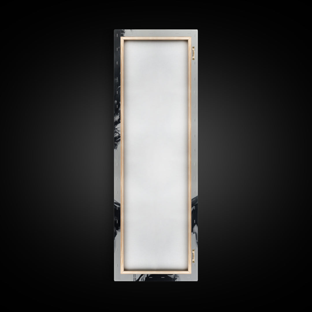 Dark Smoke Wall Art Framed Canvas Print Gothic Fantasy Decor Moody Painting Vertical Art Gift Idea Gothic Art Print