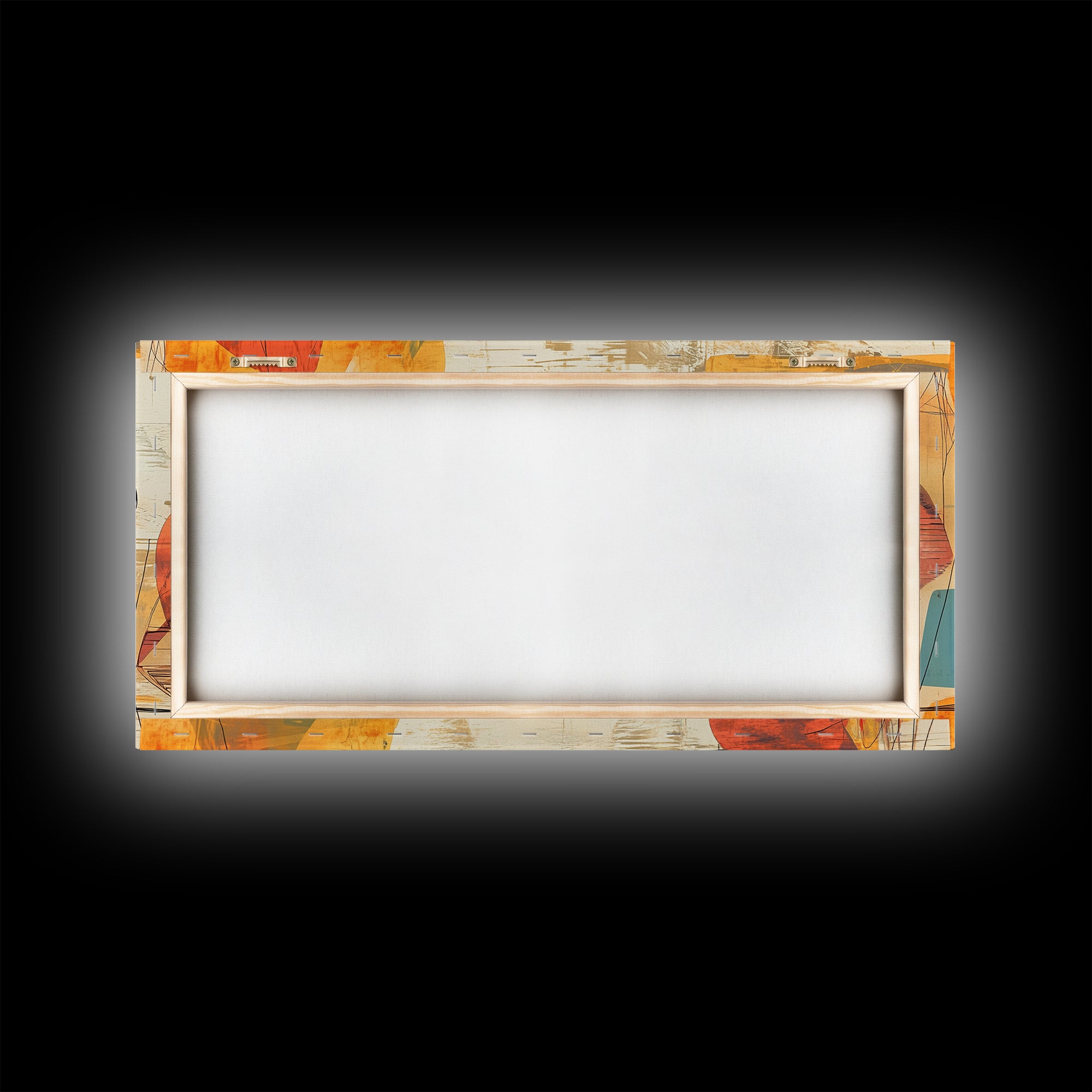 Abstract Bull Duo Framed Canvas Print Rustic Wall Art Geometric Bull Art Living Room Decor Bull and Bear Art Rustic Farmhouse Art