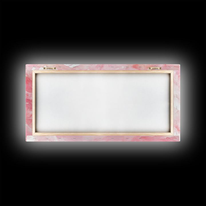 Delicate Veiled Woman Canvas Print Light Pink Wall Art Feminine Minimalist Art Bedroom Decor Above Bed Boho Art Gift Idea