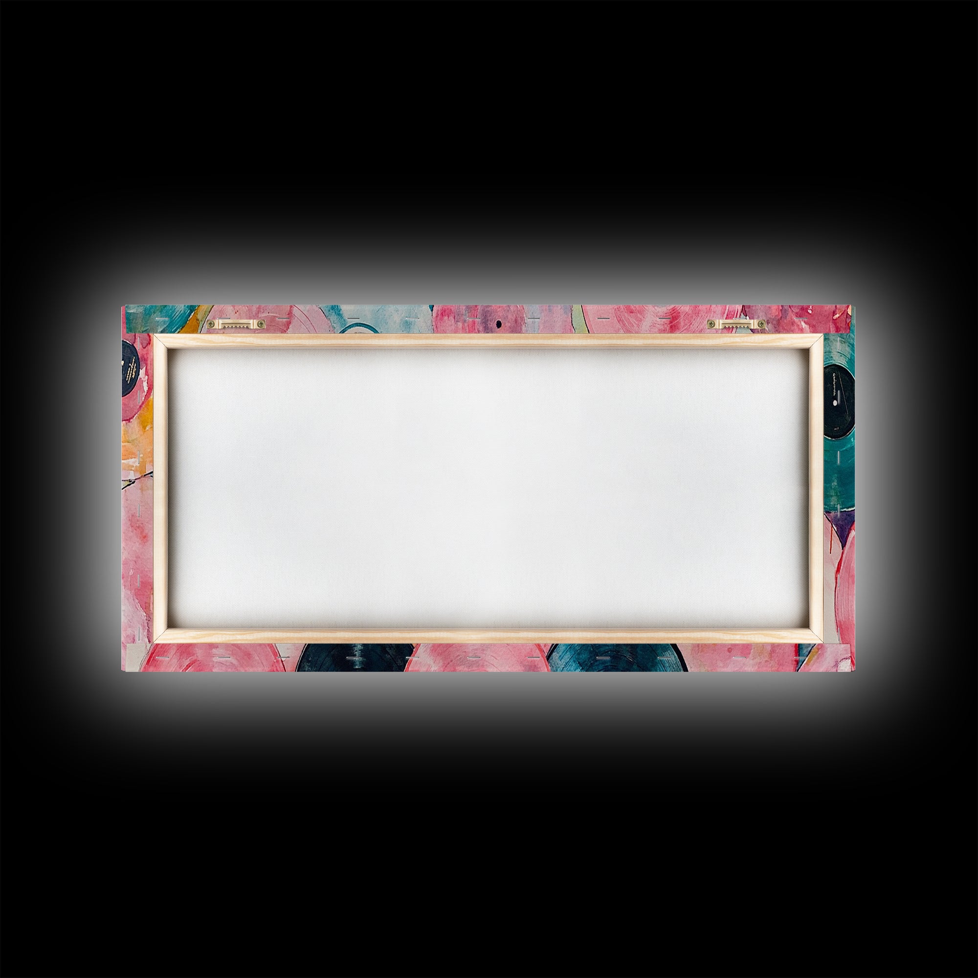 Retro Vinyl Records Canvas Print Lofi Art Chicano Wall Art Skinny Wall Art Living Room Decor Music Gift Idea Bedroom Art