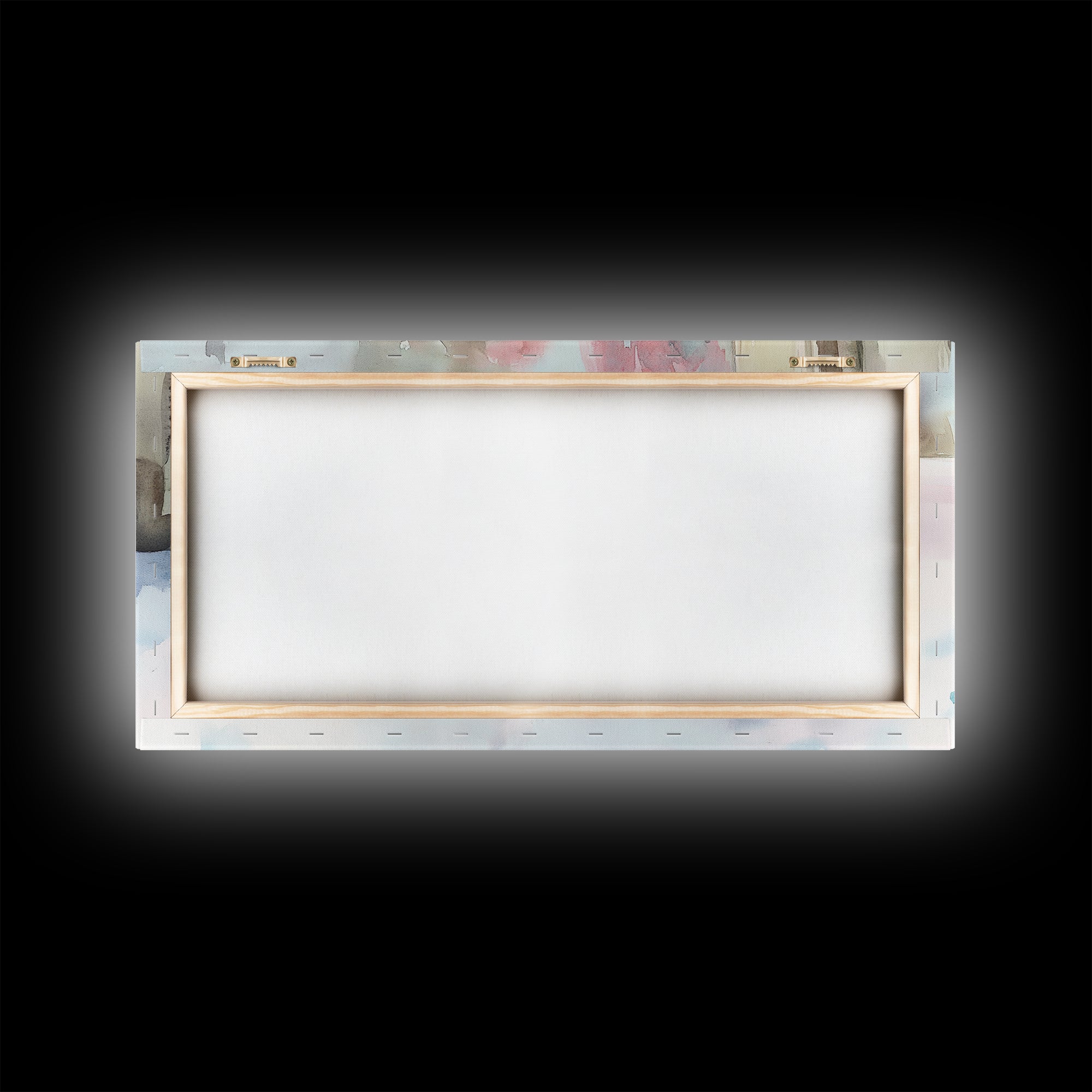 Beaded Necklace Canvas Print | Whimsical Boho Jewelry Wall Art | Pink and Blue Pastel Artwork | Feminine Room Decor | Gift Idea for Her