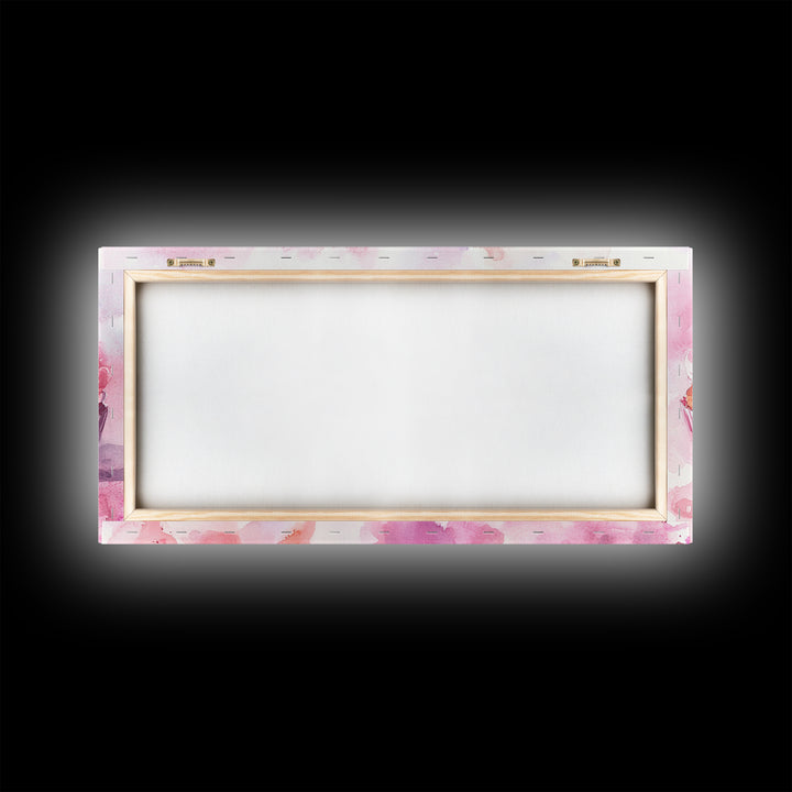 Cupcake Row Canvas Print | Whimsical Sweet Treats Wall Art | Kitchen Dessert Artwork | Pastel Food Lover's Decor | Light Pink Whimsical Art