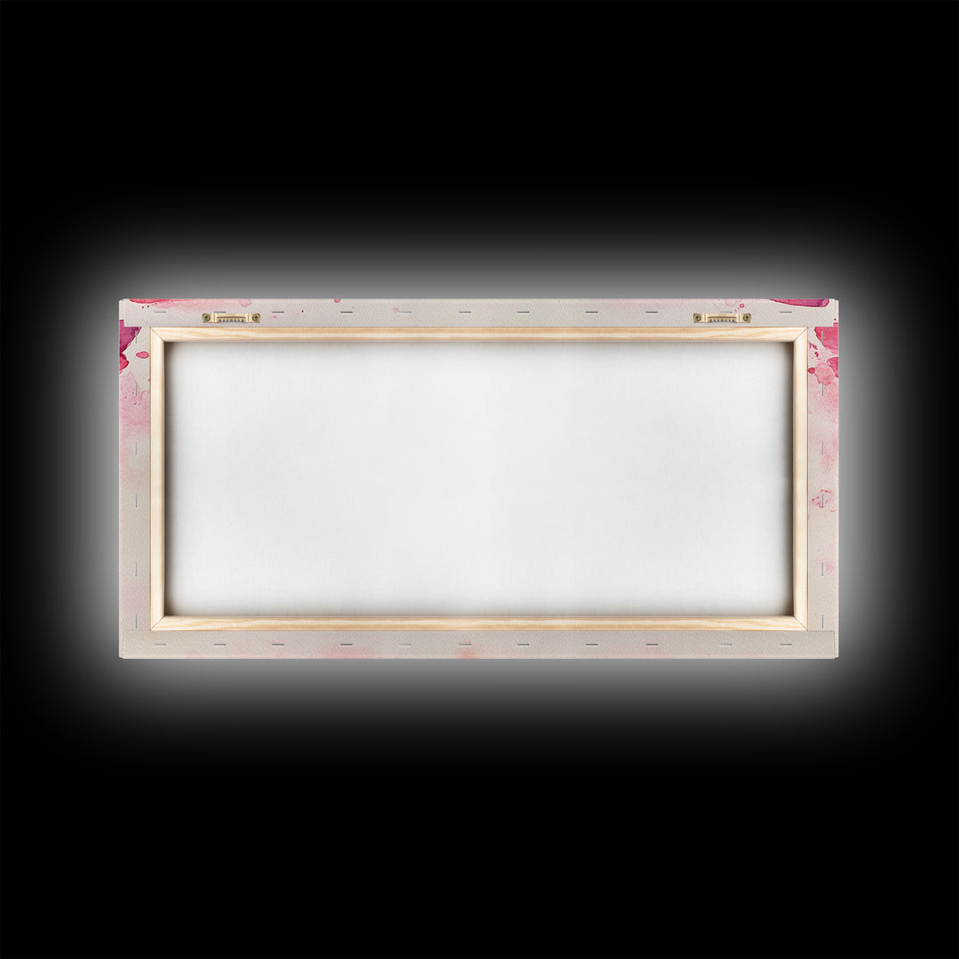 Angel Wings Canvas Print Whimsical Art Light Pink Wall Art Angel Art Prints Bedroom Decor Above Bed Wall Art Gift Idea